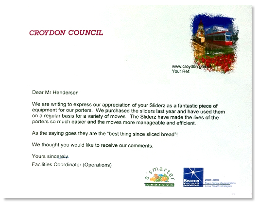 Letter from Croydon Council